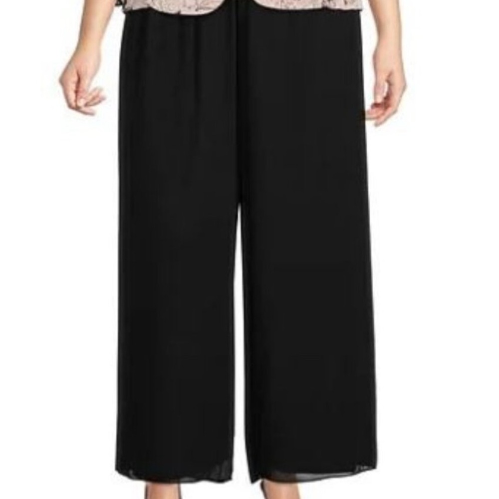 Alex Evenings Wide Leg Chiffon Pants